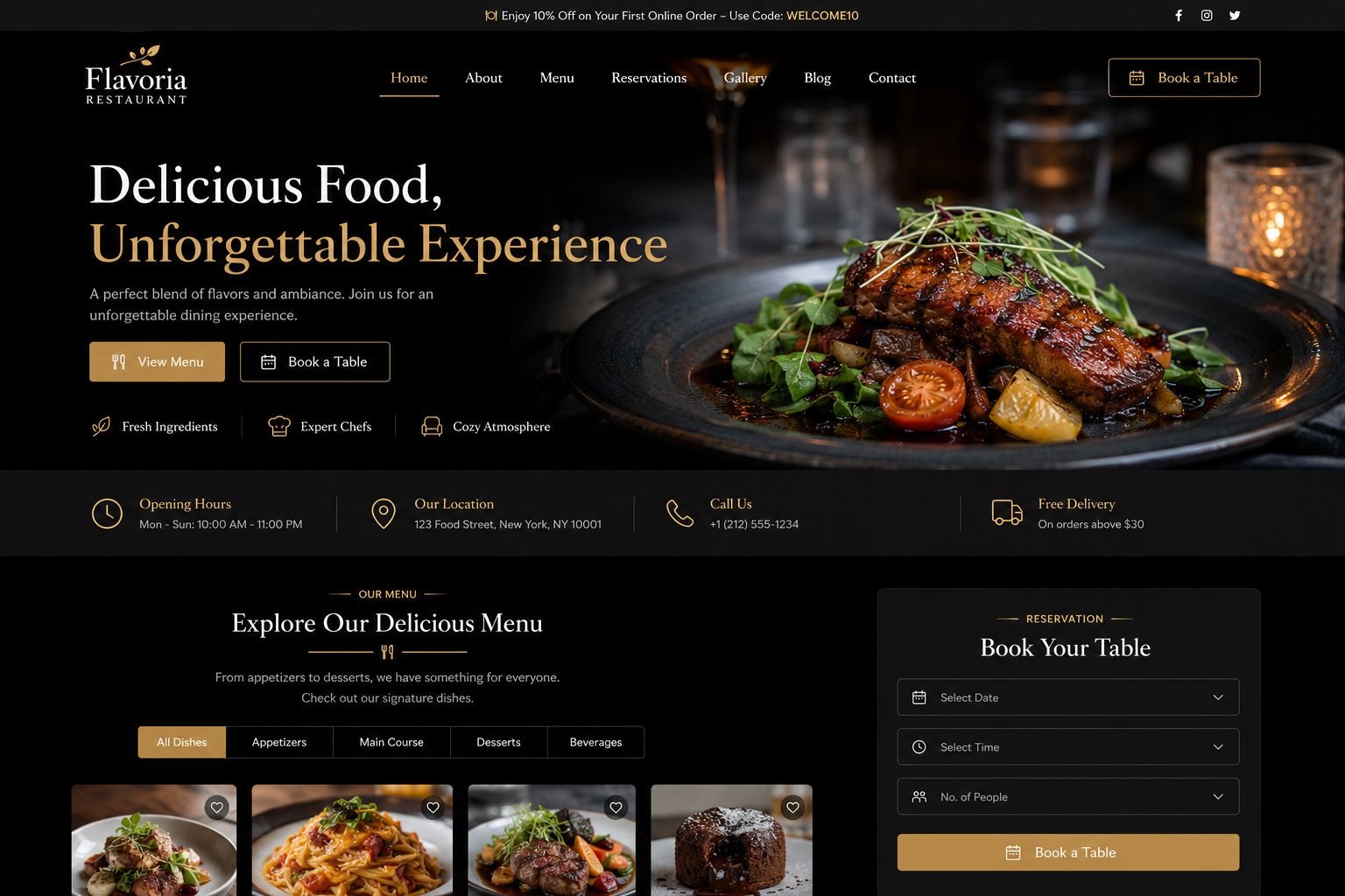 Restaurant Website